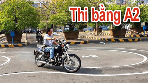 Sát hạch lái xe A2 khóa đầu tiên tại tỉnh Bình Thuận